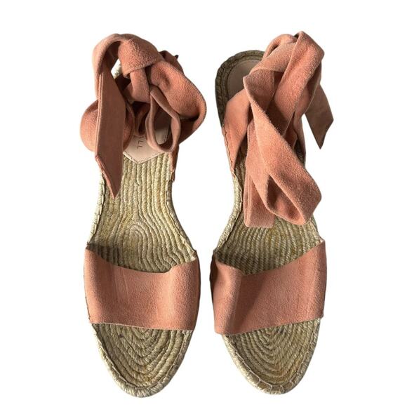 Loeffler Randall Harper Espadrille Wedge Sandal Pink Size 10 - Picture 2 of 5